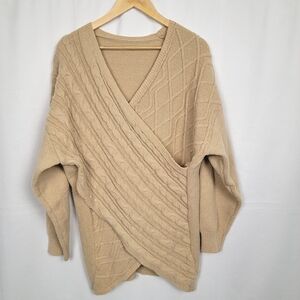 Cable Knit Criss Cross Sweater #1424